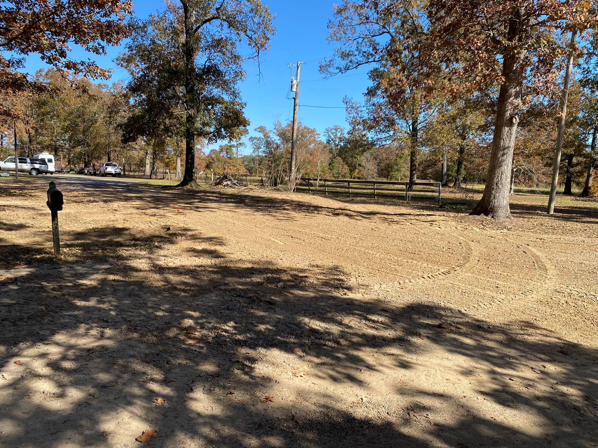 Finished gravel driveway